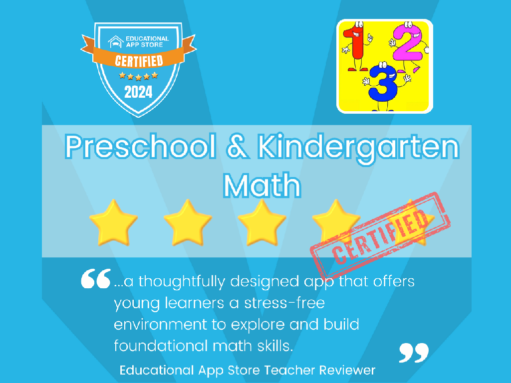 Preschool & Kindergarten Math Review